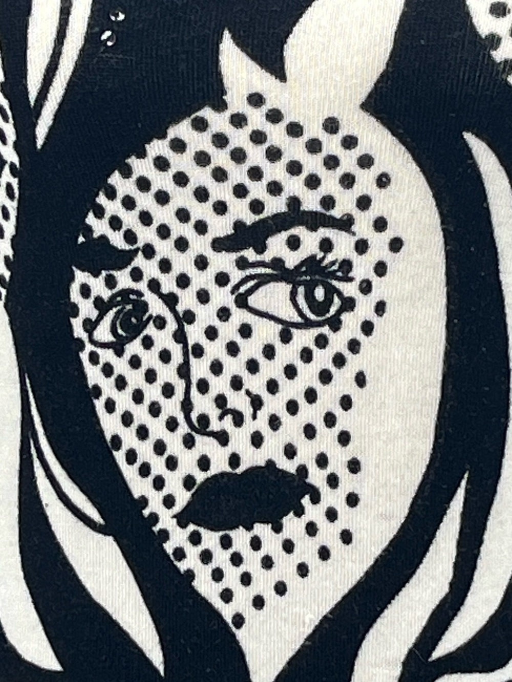 Elizabeth New York Black White Graphic Pop Art Face Print Sleeveless Top Small - Picture 2 of 8